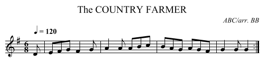 COUNTRY FARMER, The - staff notation