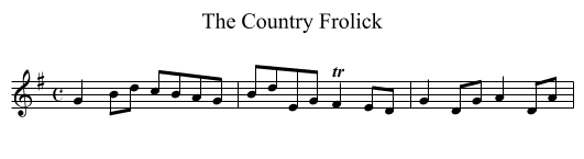 Country Frolick, The - staff notation