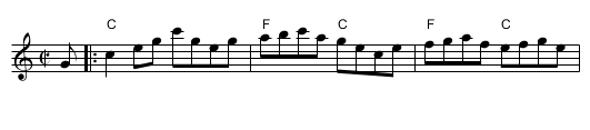 Country Lasses - staff notation