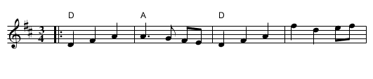 Country Waltz - staff notation