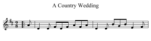 Country Wedding, A  - staff notation