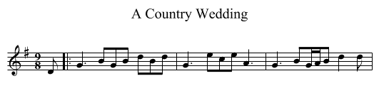 Country Wedding, A  - staff notation