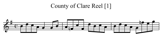 County of Clare Reel [1] - staff notation