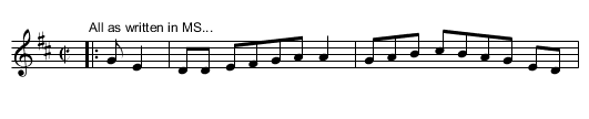 County of Terone. JBut.029A - staff notation