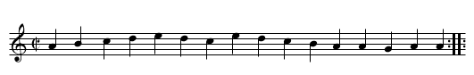 Courante - staff notation