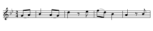 Courting in the Wood - staff notation