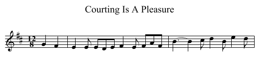 Courting Is A Pleasure - staff notation