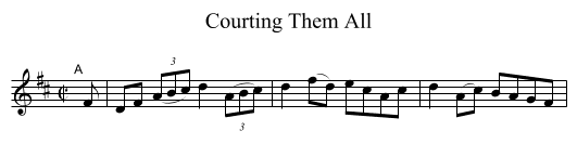 Courting Them All - staff notation