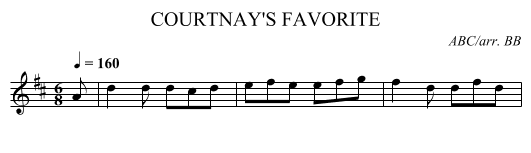 COURTNAY'S FAVORITE - staff notation