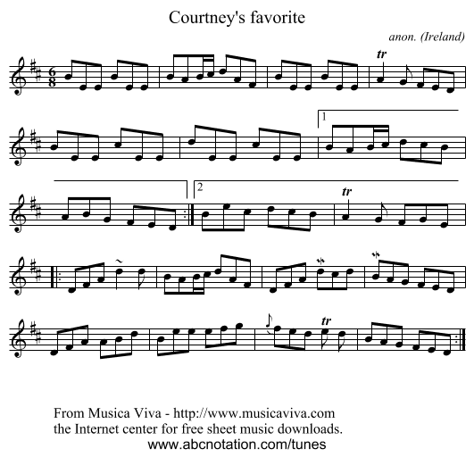 Courtney's favorite - staff notation