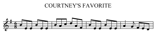 COURTNEY'S FAVORITE - staff notation