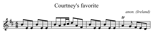 Courtney's favorite - staff notation