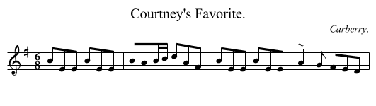 Courtney's Favorite. - staff notation