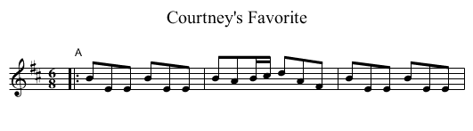 Courtney's Favorite - staff notation
