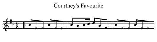 Courtney's Favourite - staff notation