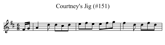 Courtney's Jig (#151) - staff notation