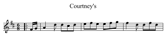 Courtney's - staff notation