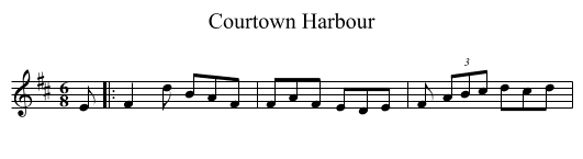 Courtown Harbour - staff notation