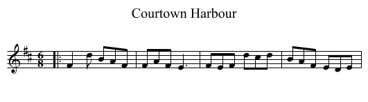 Courtown Harbour - staff notation