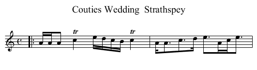 Couties Wedding  Strathspey - staff notation