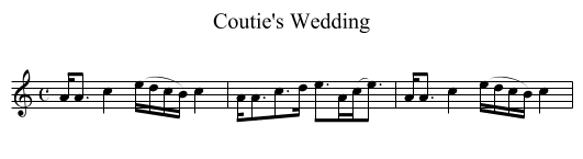 Coutie's Wedding - staff notation