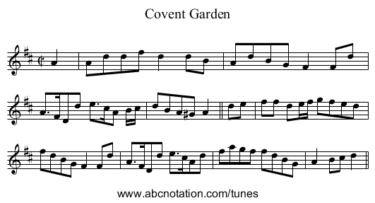 Covent Garden - staff notation