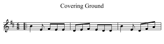 Covering Ground - staff notation