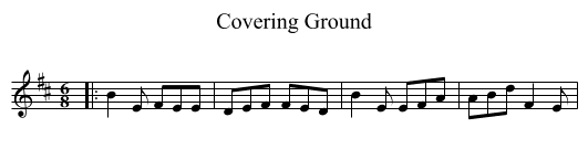 Covering Ground - staff notation