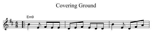 Covering Ground - staff notation