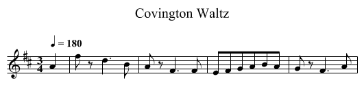 Covington Waltz - staff notation
