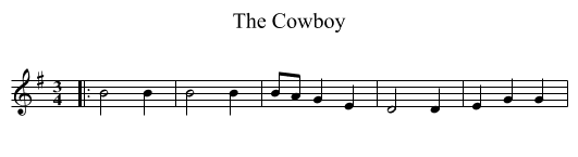 Cowboy, The  - staff notation