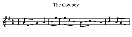 Cowboy, The  - staff notation