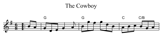 Cowboy, The  - staff notation