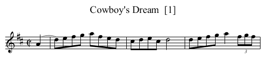 Cowboy's Dream  [1] - staff notation
