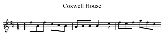 Coxwell House - staff notation