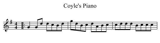 Coyle's Piano - staff notation