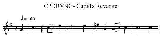 CPDRVNG- Cupid's Revenge - staff notation