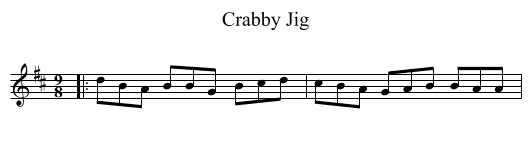 Crabby Jig - staff notation