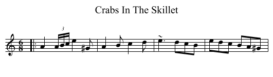 Crabs In The Skillet - staff notation