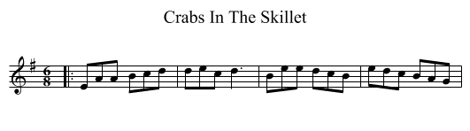 Crabs In The Skillet - staff notation
