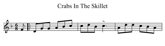 Crabs In The Skillet - staff notation