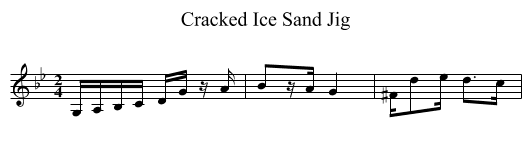 Cracked Ice Sand Jig - staff notation