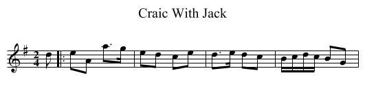 Craic With Jack - staff notation