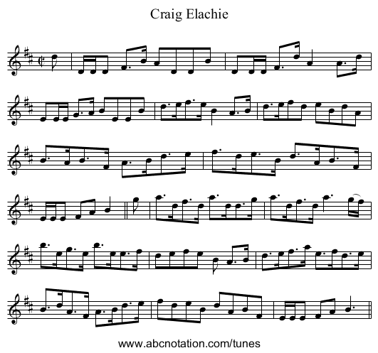 Craig Elachie - staff notation