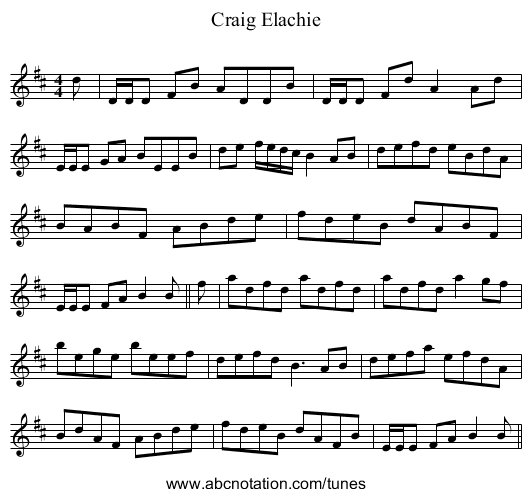 Craig Elachie - staff notation