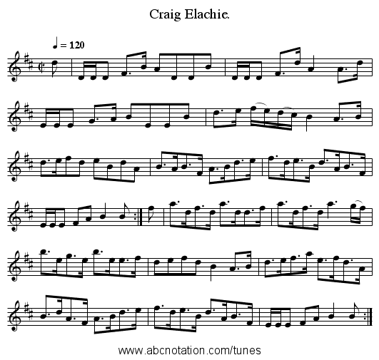 Craig Elachie. - staff notation