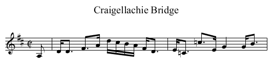 Craigellachie Bridge - staff notation
