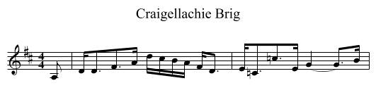 Craigellachie Brig - staff notation