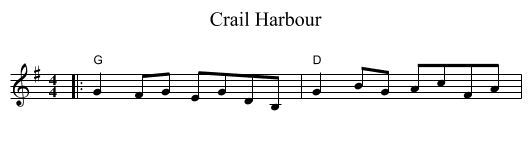 Crail Harbour - staff notation