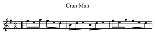 Cran Man - staff notation